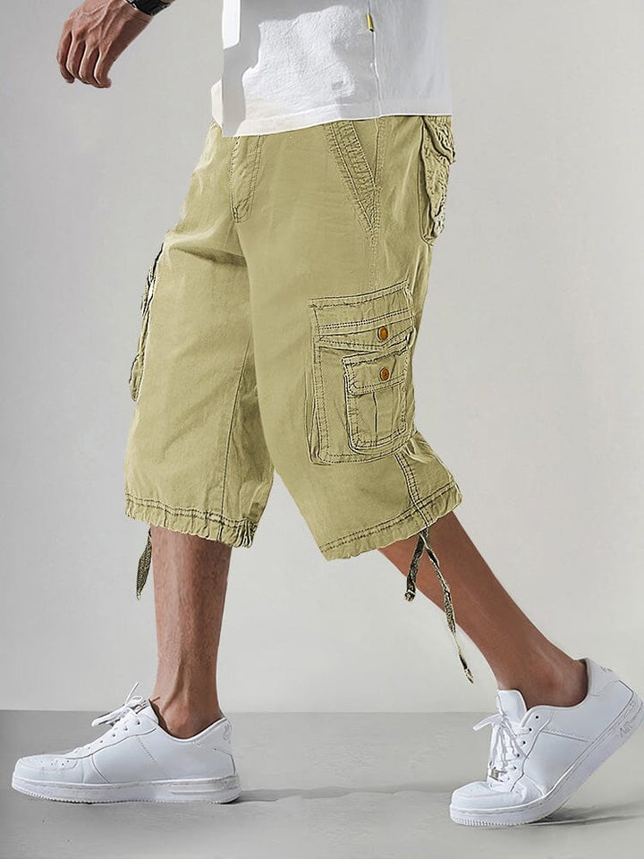 Corey | Men's Multi Pocket Drawstring Cargo Shorts
