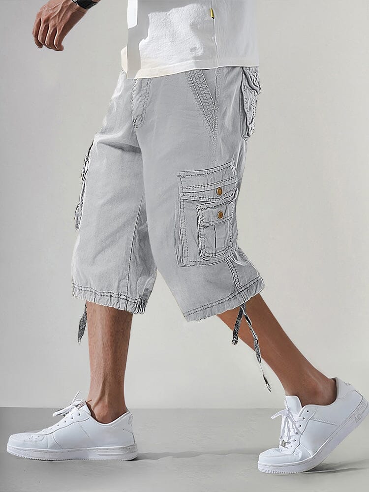 Corey | Men's Multi Pocket Drawstring Cargo Shorts