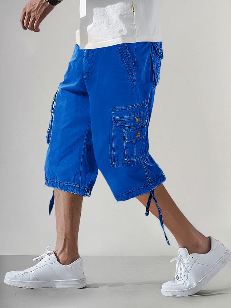 Corey | Men's Multi Pocket Drawstring Cargo Shorts