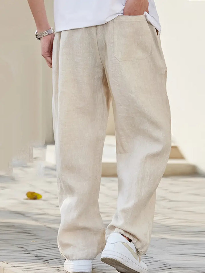 Arvin | Men's Linen Baggy Pants with Drawstring