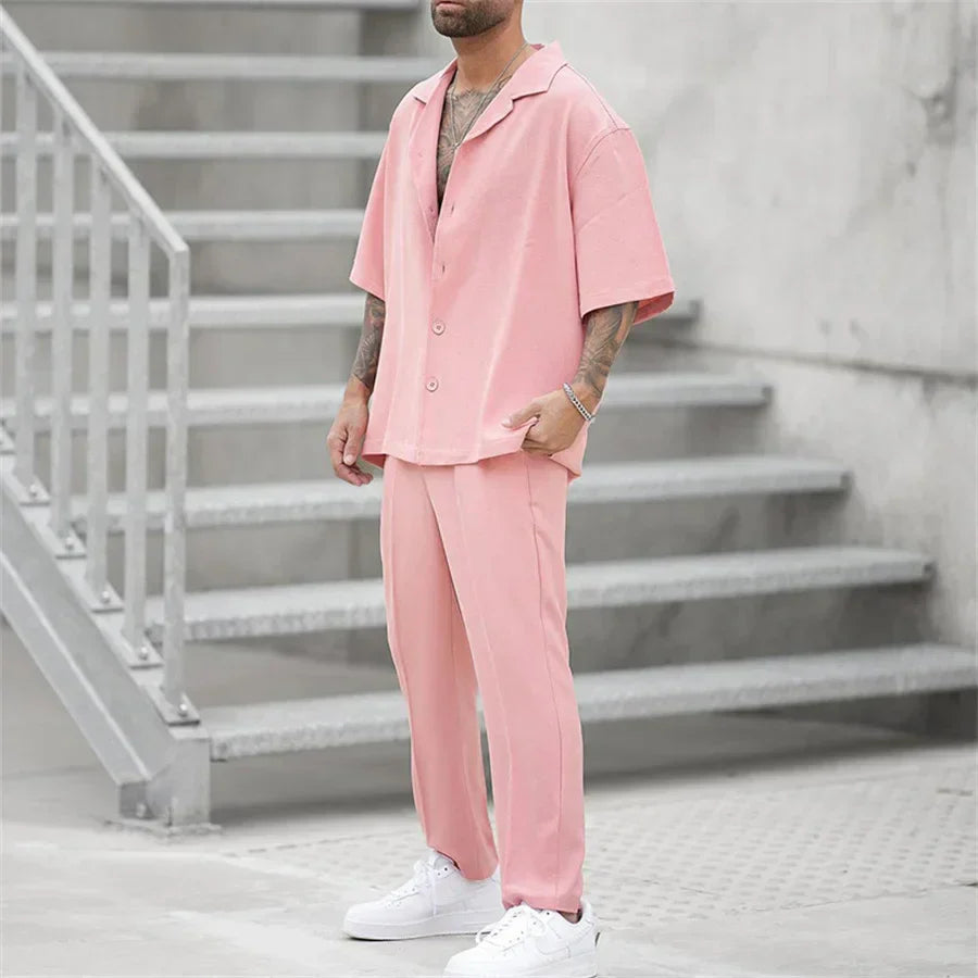 Tiberius | Men's Oversize Button Shirt and Pants Set