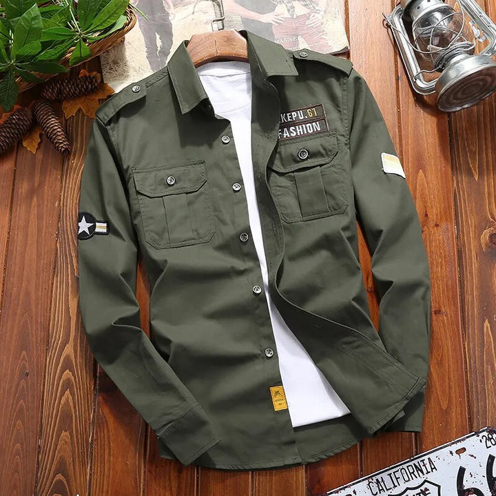 Alson | Men's Cargo Shirt with Button Closure and Utility Pockets