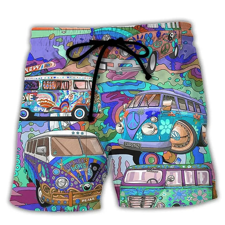Marlo | Men's Cartoon Print Swim Shorts with Drawstring
