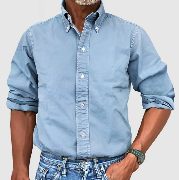 Bennie | Men's Vintage Button Down Shirt with Half Sleeve