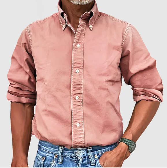 Bennie | Men's Vintage Button Down Shirt with Half Sleeve