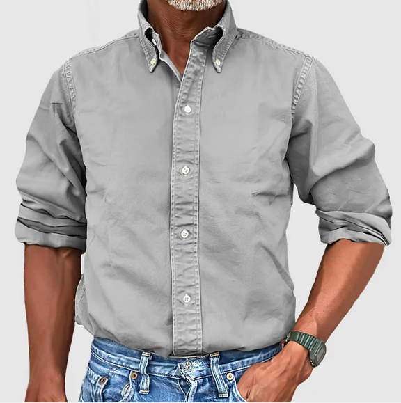Bennie | Men's Vintage Button Down Shirt with Half Sleeve