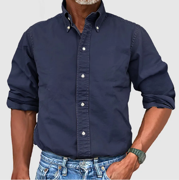Bennie | Men's Vintage Button Down Shirt with Half Sleeve