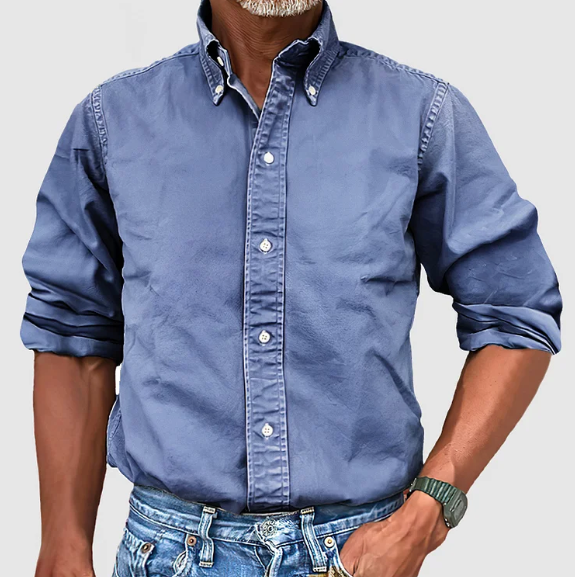 Bennie | Men's Vintage Button Down Shirt with Half Sleeve