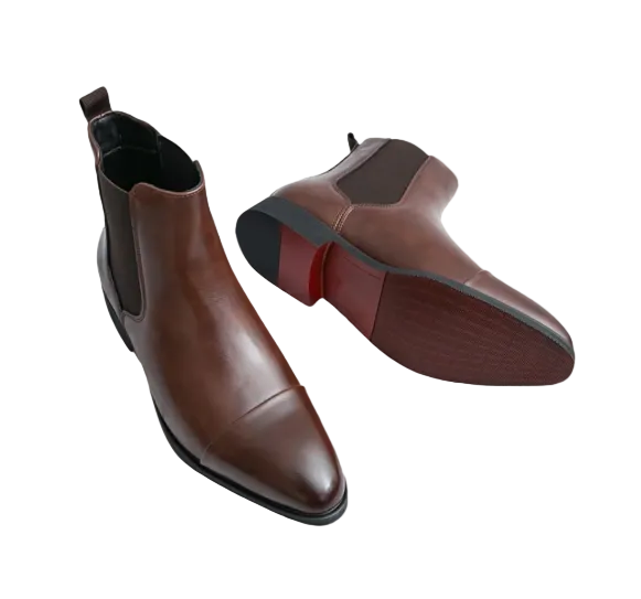 Grant | Men's Leather Chelsea Boots with Elastic Style