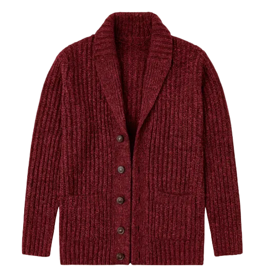Xavier | Men’s Chunky Knit Cardigan with Shawl Style