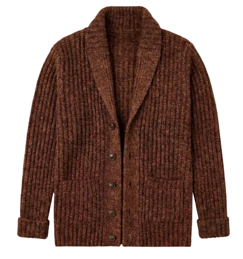 Xavier | Men’s Chunky Knit Cardigan with Shawl Style