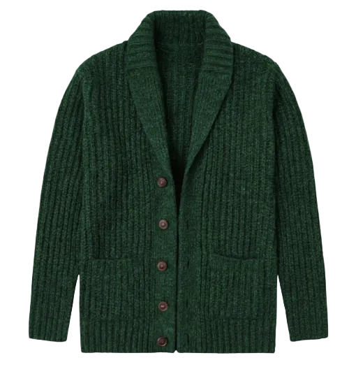 Xavier | Men’s Chunky Knit Cardigan with Shawl Style