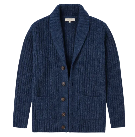 Xavier | Men’s Chunky Knit Cardigan with Shawl Style