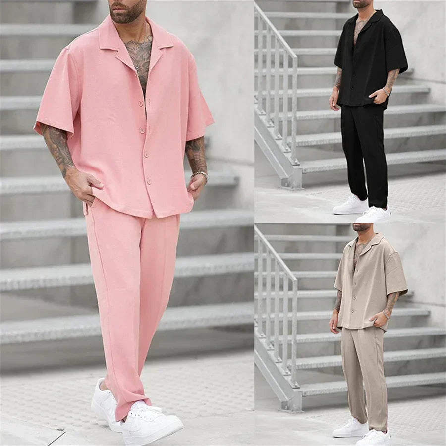 Tiberius | Men's Oversize Button Shirt and Pants Set