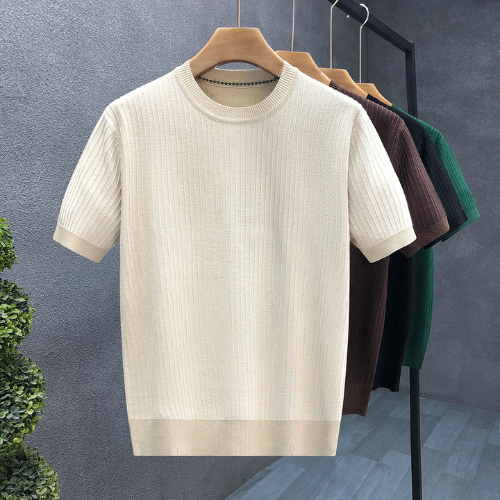 Noah | Men's Ribbed T-Shirt with Crew Neck