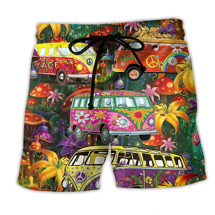Marlo | Men's Cartoon Print Swim Shorts with Drawstring