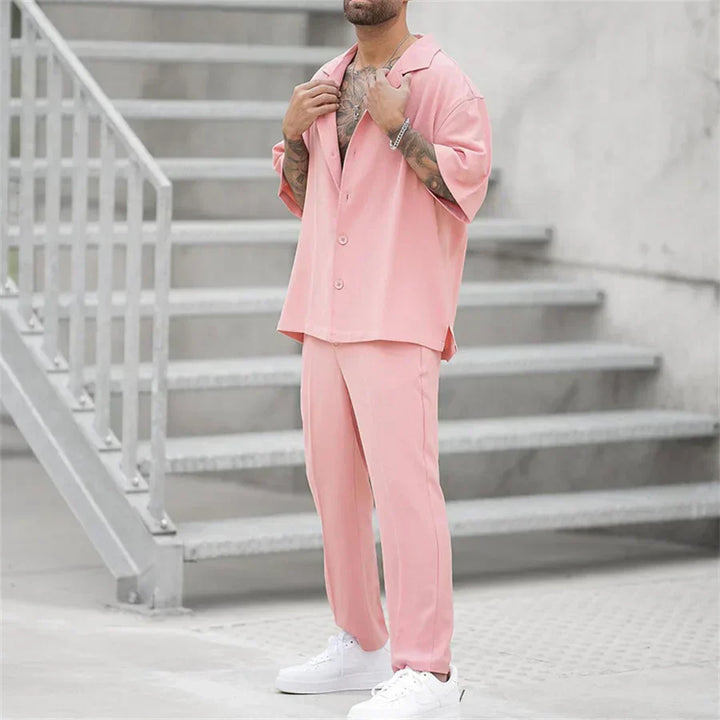Tiberius | Men's Oversize Button Shirt and Pants Set