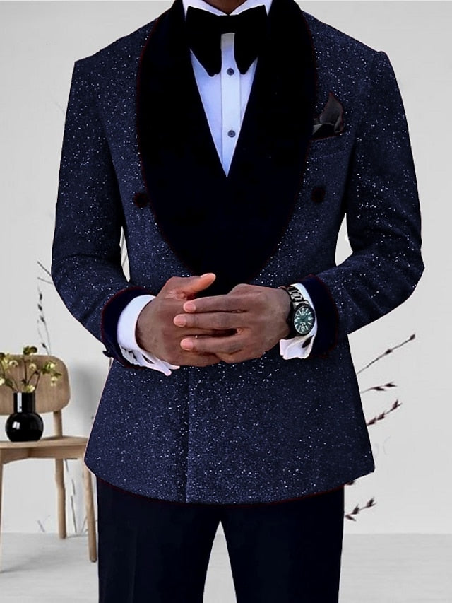 Dominic | Men's Double Breasted Shawl Lapel Blazer