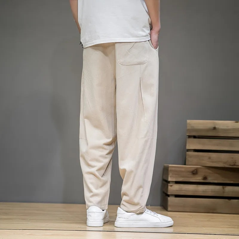 Alcott | Men’s Wide Leg Jogger Pants with Waist Tie