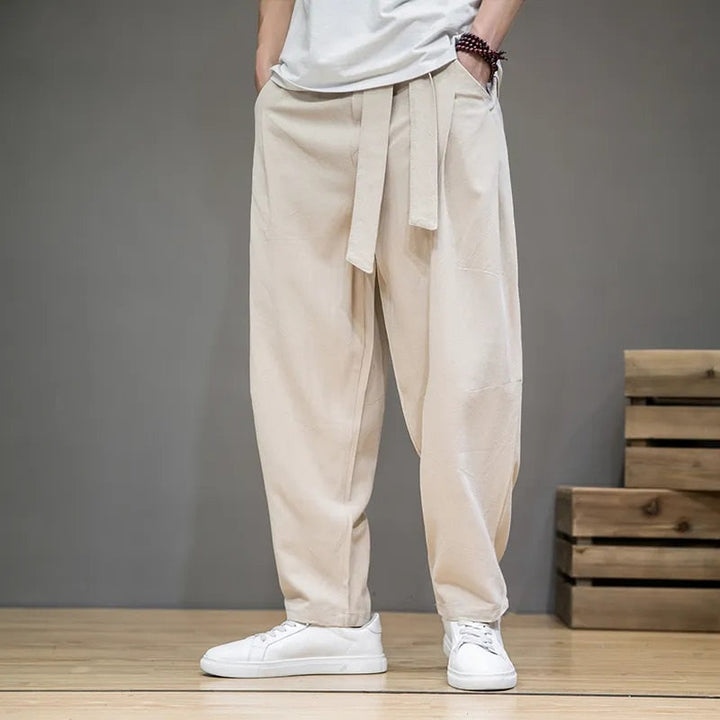 Alcott | Men’s Wide Leg Jogger Pants with Waist Tie