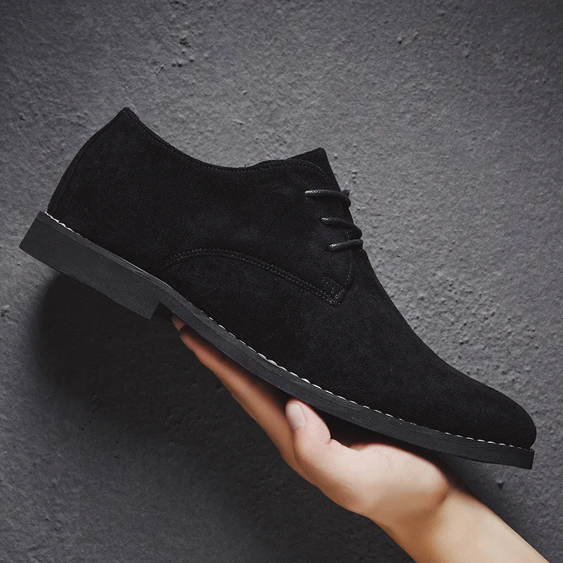 Chris | Men's Suede Dress Shoes with Lace Up