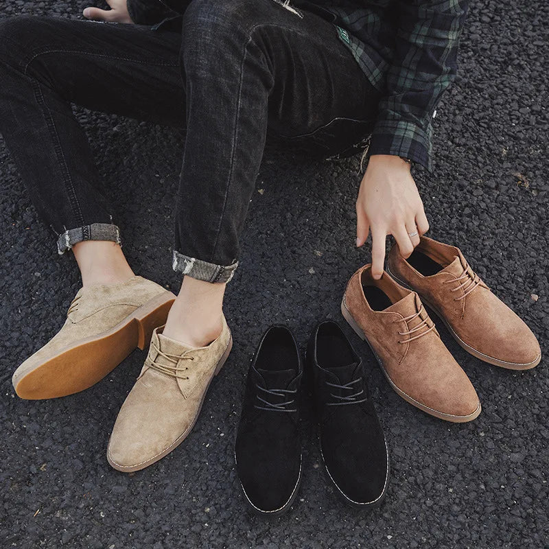 Chris | Men's Suede Dress Shoes with Lace Up