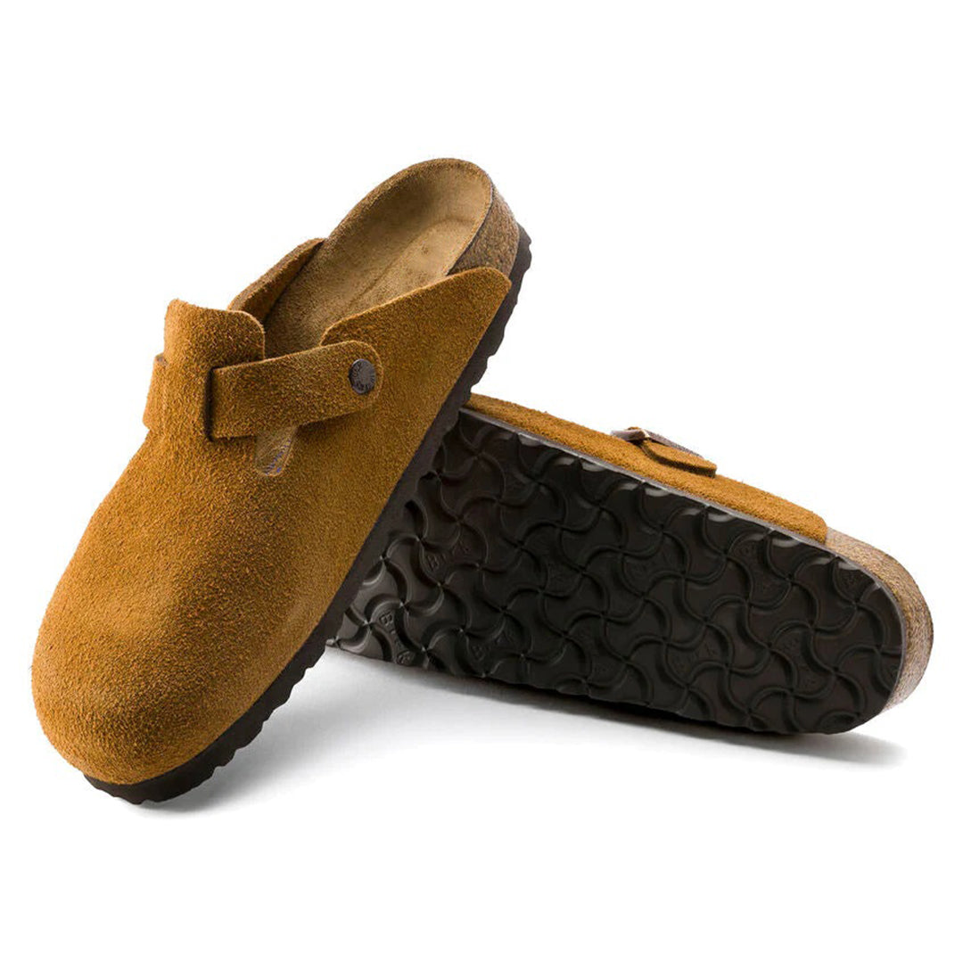 Brad | Men’s Buckle Style Suede Clog with Cork Footbed