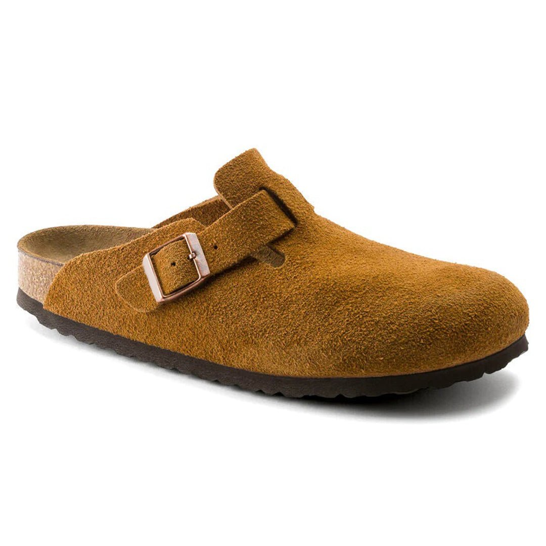 Brad | Men’s Buckle Style Suede Clog with Cork Footbed