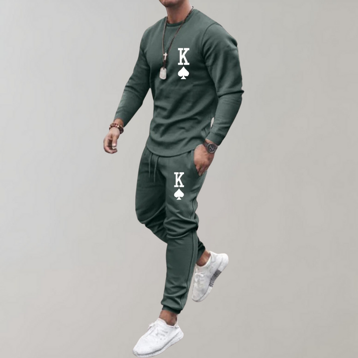 Rex | Men's Printed Tracksuit Set with King Spade Design