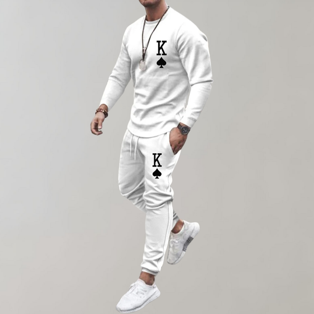 Rex | Men's Printed Tracksuit Set with King Spade Design