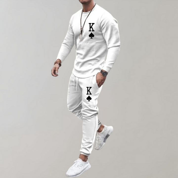 Rex | Men's Printed Tracksuit Set with King Spade Design