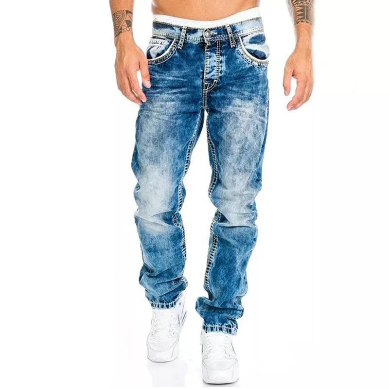 Octavio | Men’s Vintage Slim Fit Wash Denim Jeans