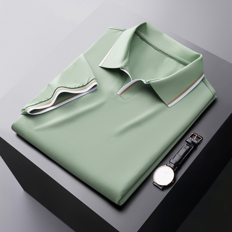 Adrian | Men's Classic Silk Polo Shirt with Trim