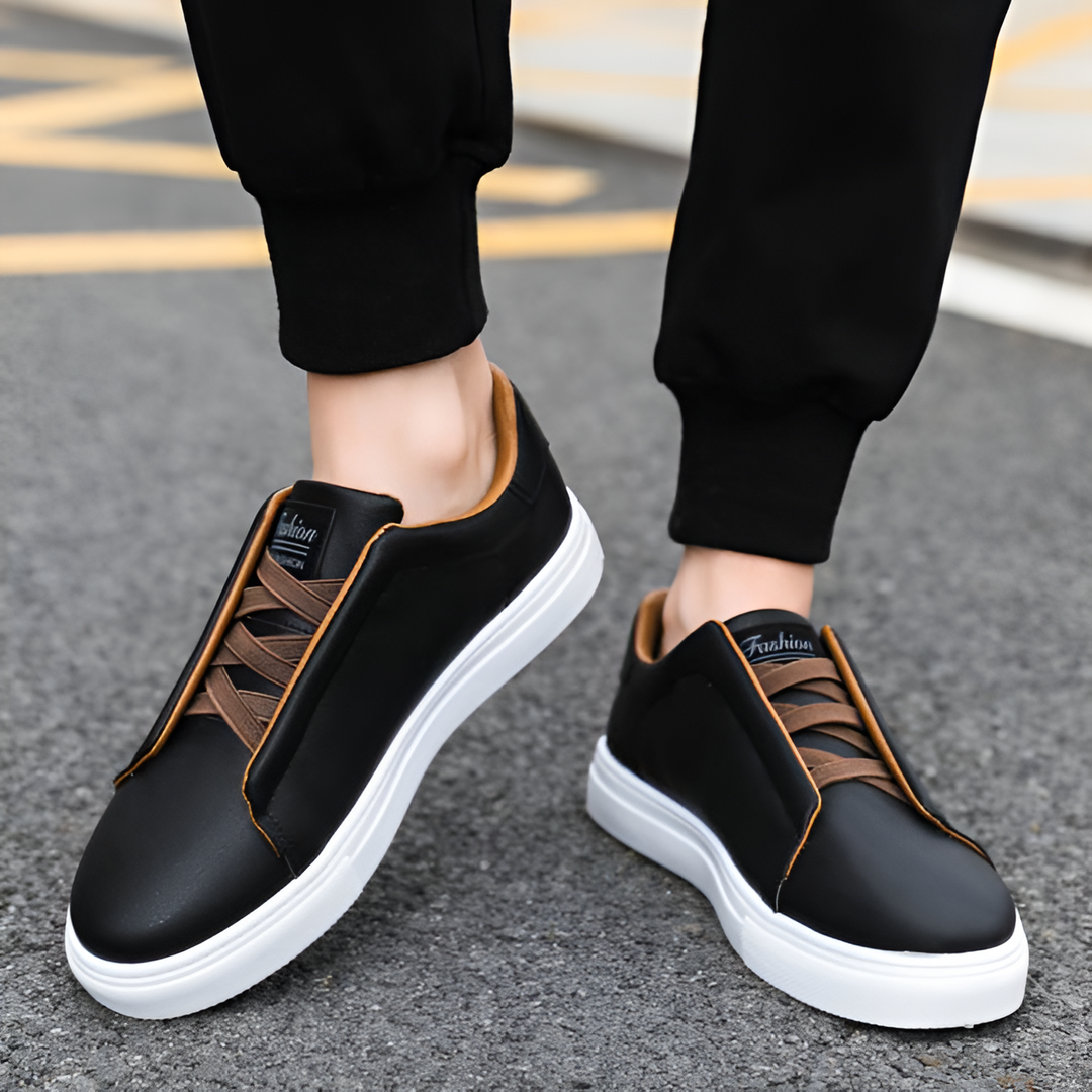 Orion | Men's Leather Sneakers with Classic Stitching
