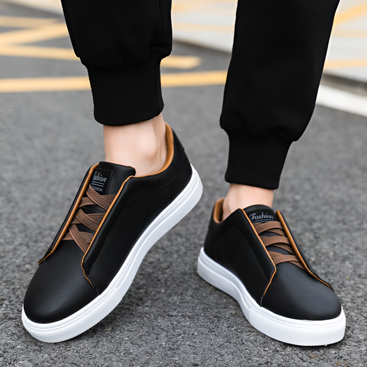 Orion | Men's Leather Sneakers with Classic Stitching