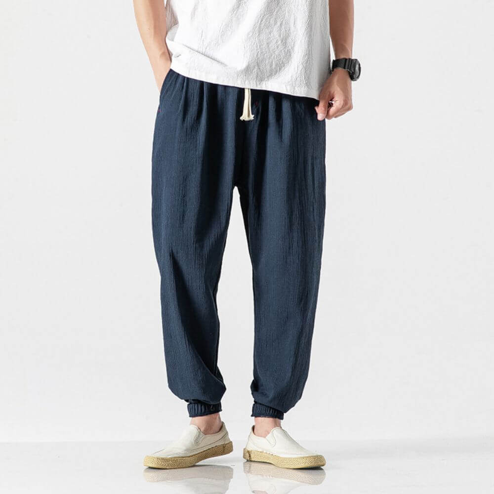 Daniel | Men's Linen Jogger Pants with Drawstring