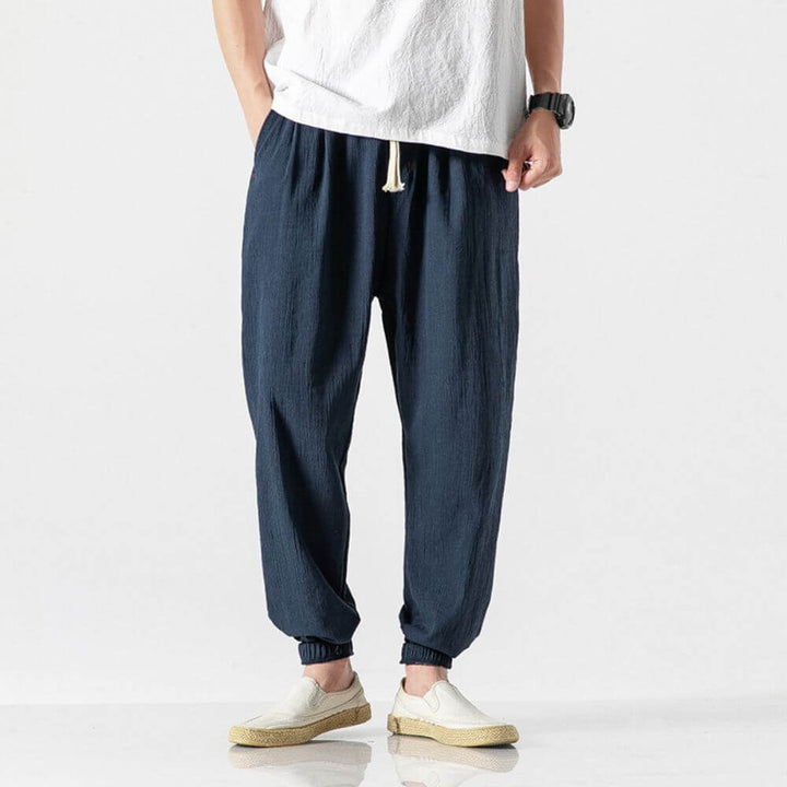 Daniel | Men's Linen Jogger Pants with Drawstring