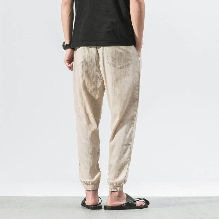 Daniel | Men's Linen Jogger Pants with Drawstring