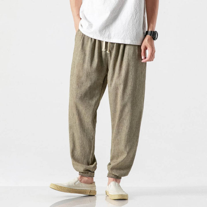 Daniel | Men's Linen Jogger Pants with Drawstring