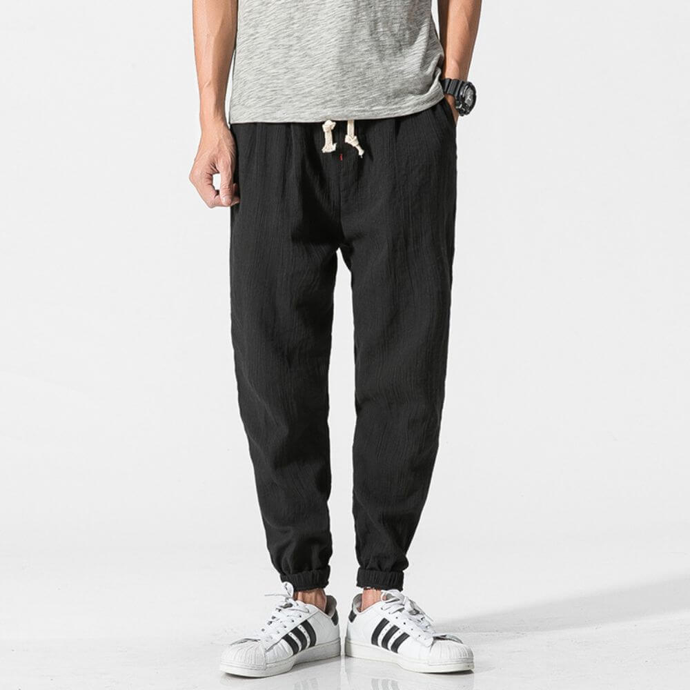 Daniel | Men's Linen Jogger Pants with Drawstring