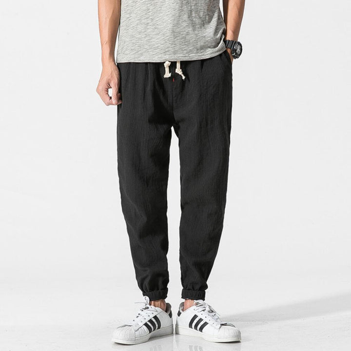 Daniel | Men's Linen Jogger Pants with Drawstring