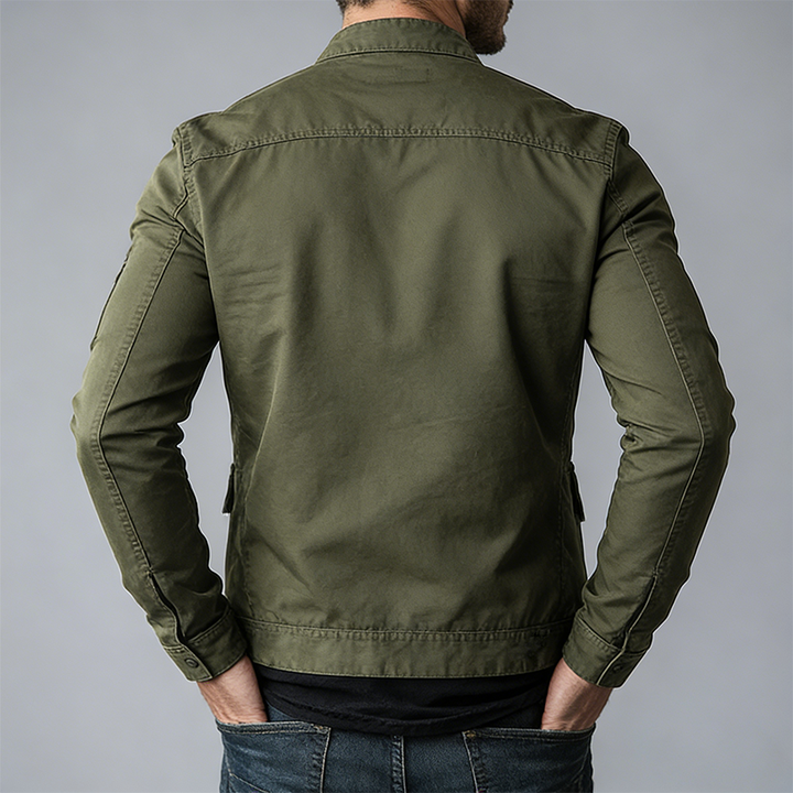 Patrick | Men's Stand Collar Cargo Jacket with Zip Up