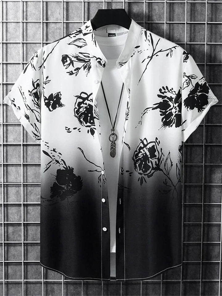 Austin | Men's Floral Summer Shirt with Short Sleeve