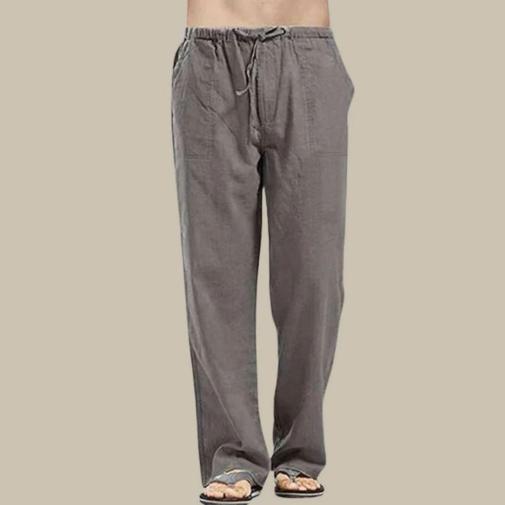 Toby | Men’s Straight Leg Linen Pants with Drawstring