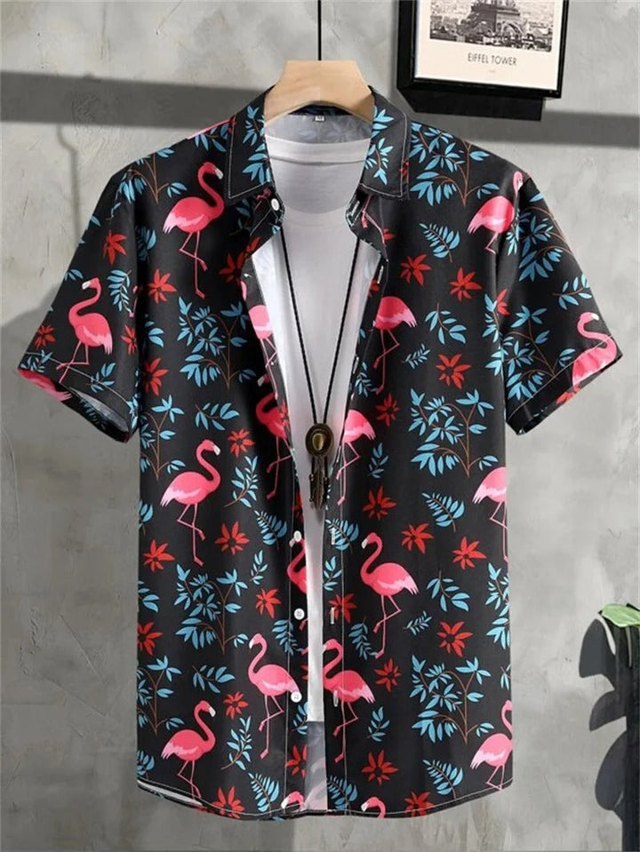 Austin | Men's Floral Summer Shirt with Short Sleeve