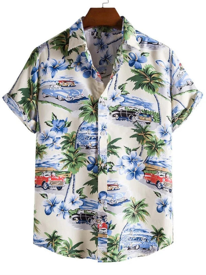 Ulmar | Men’s Tropical Print Short-Sleeve Shirt