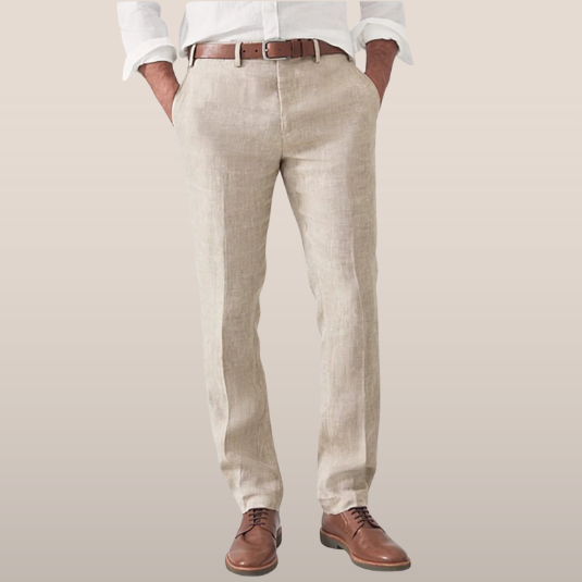 Caleb | Men's Straight Leg Linen Trouser