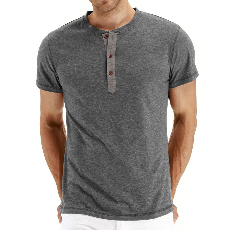 Eckhard | Men’s Crew Neck Shirt with Quarter Buttons