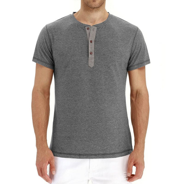 Eckhard | Men’s Crew Neck Shirt with Quarter Buttons
