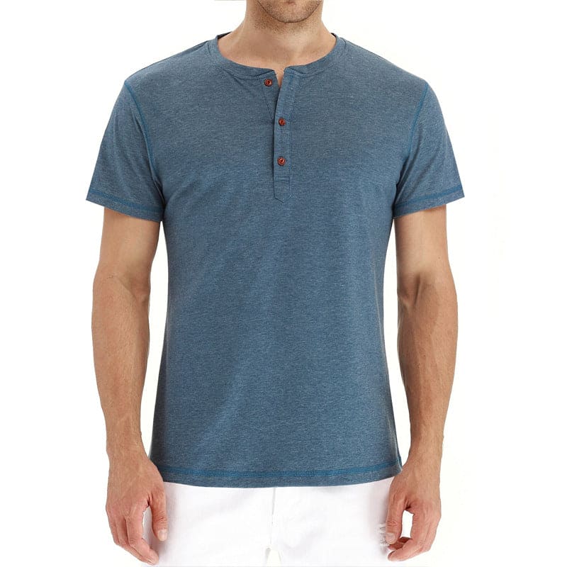Eckhard | Men’s Crew Neck Shirt with Quarter Buttons